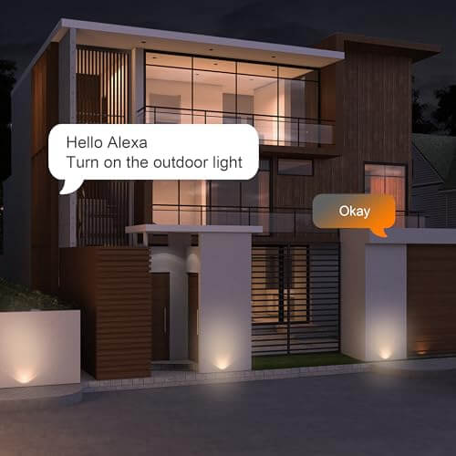 UCOMEN Outdoor Wi-Fi Socket, IP44 Waterproof, Compatible with Alexa and Google Home, 2.4GHz Only