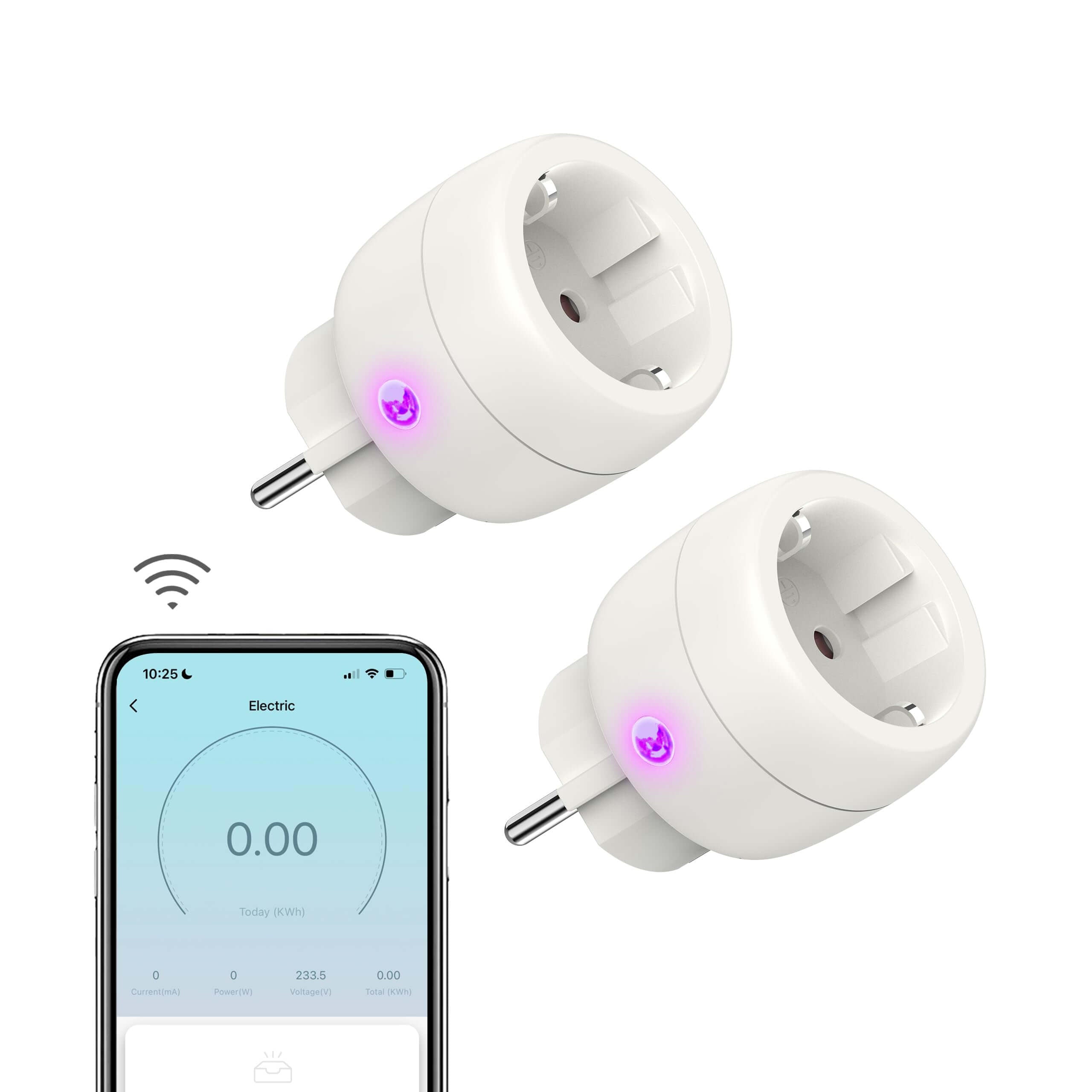 UCOMEN WLAN-Smart-Steckdose, Leistungsmessung, Timer, Sprach- und Fernbedienung, 16 A WLAN-Stecker kompatibel mit Alexa und Google Home, Smart Life APP, 2,4 GHz, 1/2/4er-Pack