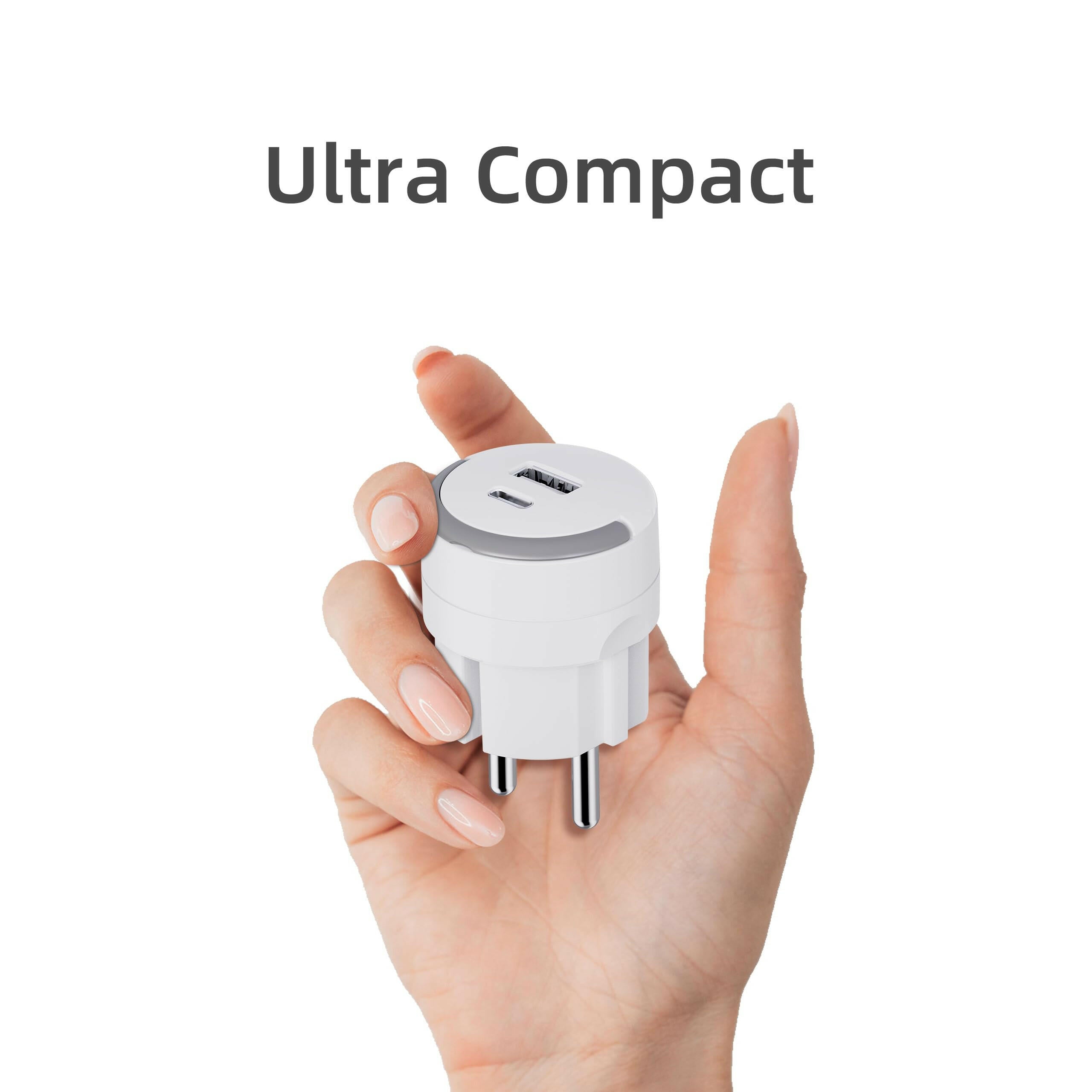 UCOMEN 20W USB A+C Charger, Quick Charge 3.0, PD Charger, White