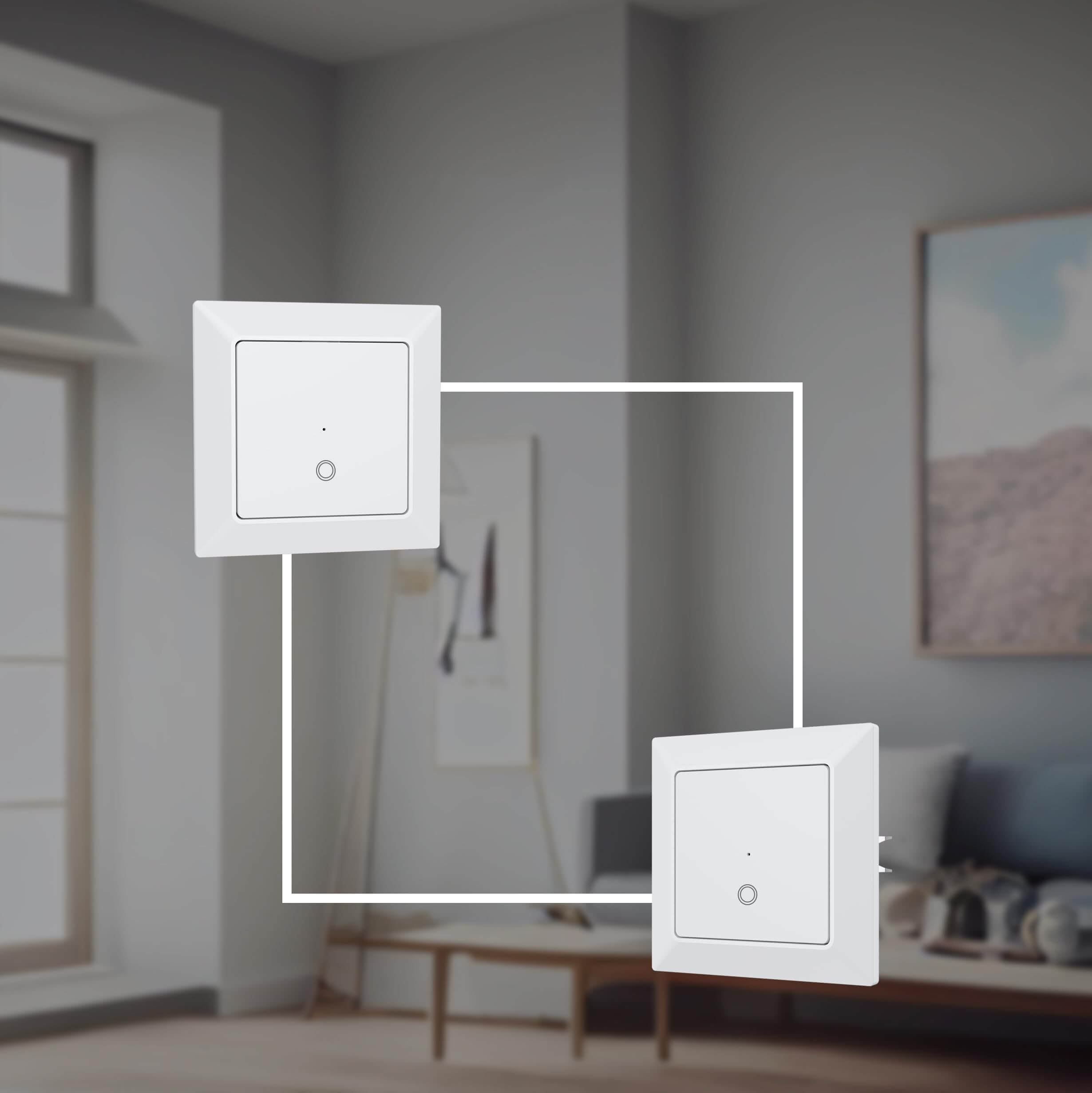 UCOMEN 1/2-Gang Smart-Wandschalter, Smart Life App, kompatibel mit Alexa und Google Home, nur 2,4 GHz