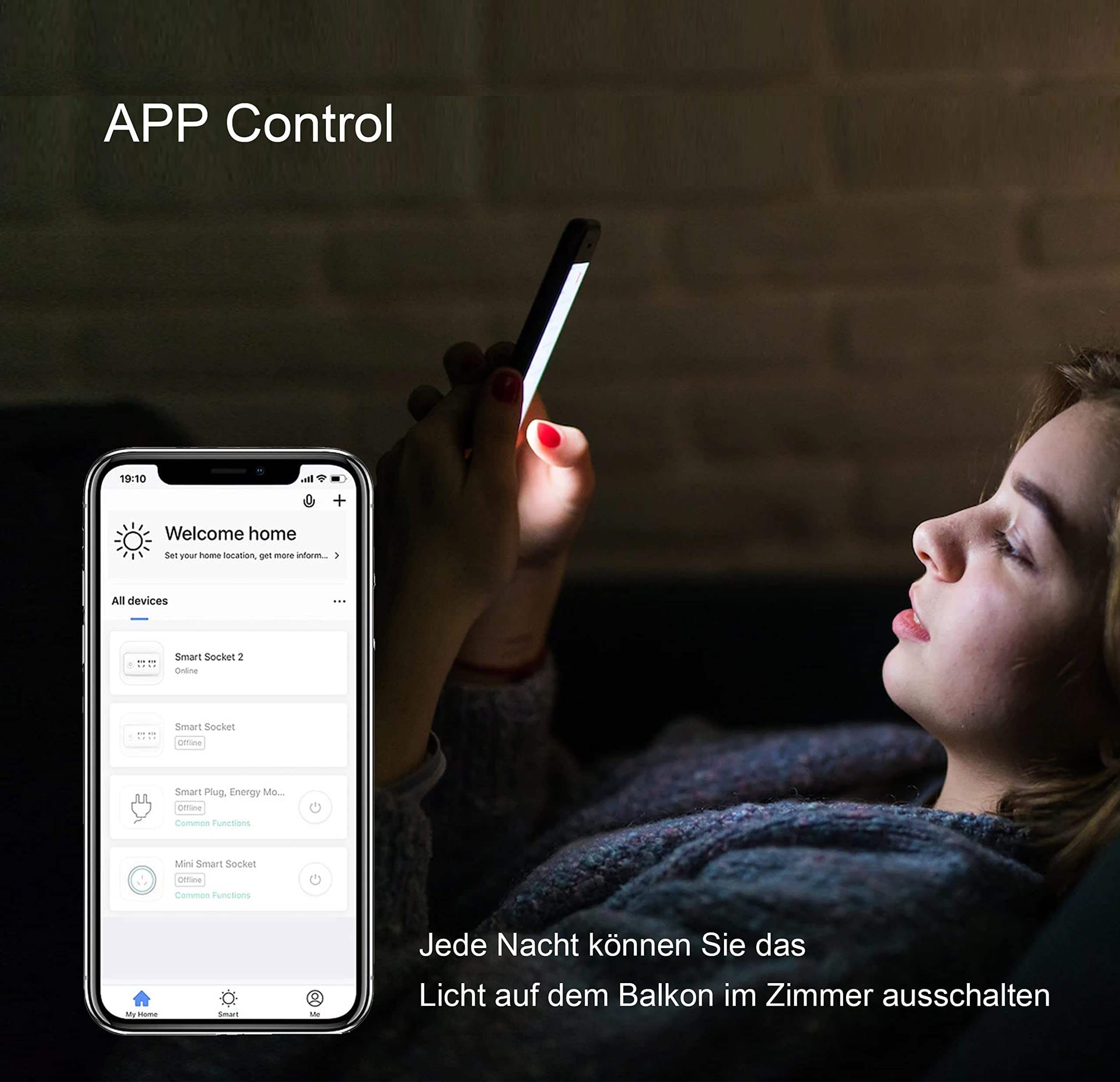 UCOMEN WiFi Smart-Steckdose für den Außenbereich, IP44 wasserfest, Stromüberwachung, kompatibel mit Alexa und Google Home