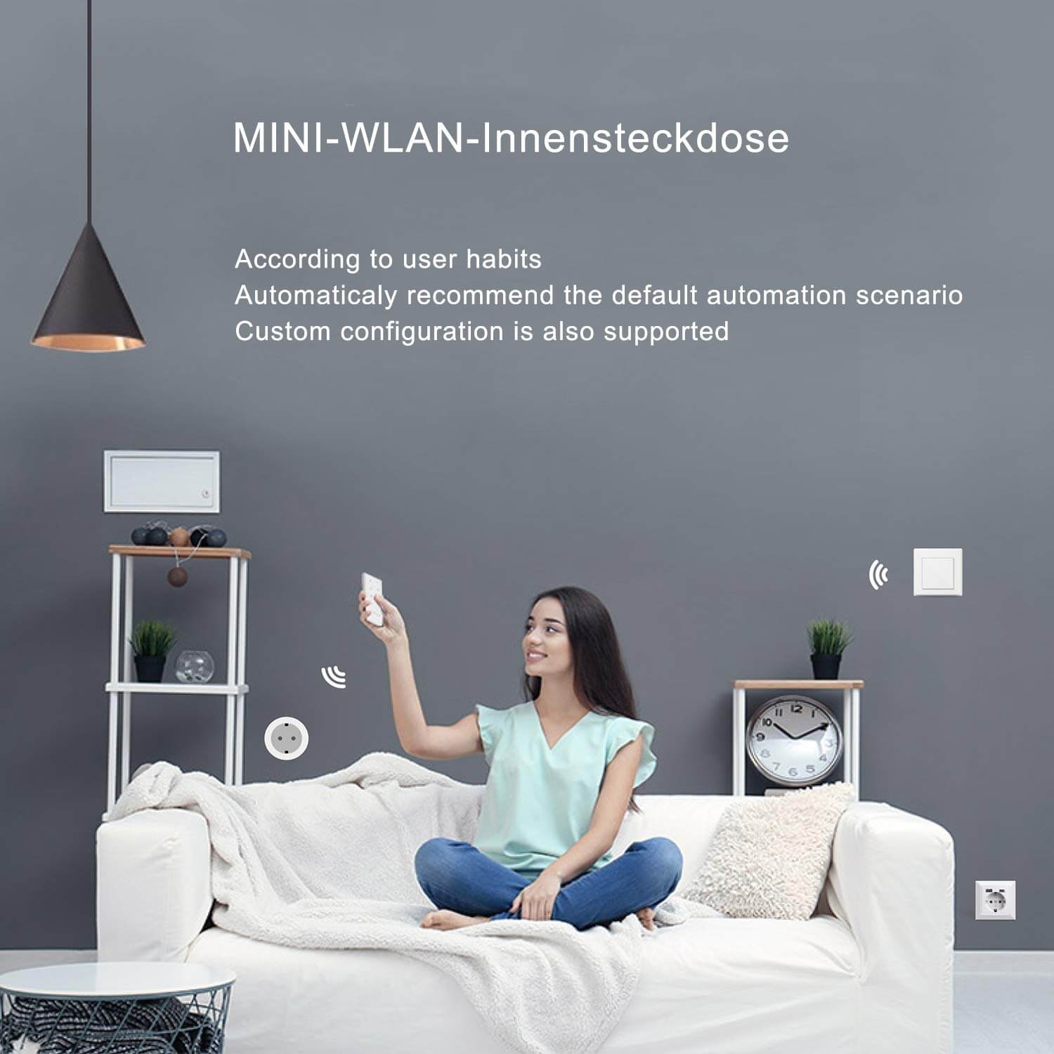 UCOMEN WiFi Smart Socket, APP Remote Control, Schedule, 2.4GHz, 16A, compatible with Alexa, Google Home, Smart Life, TUYA, 2 Pack