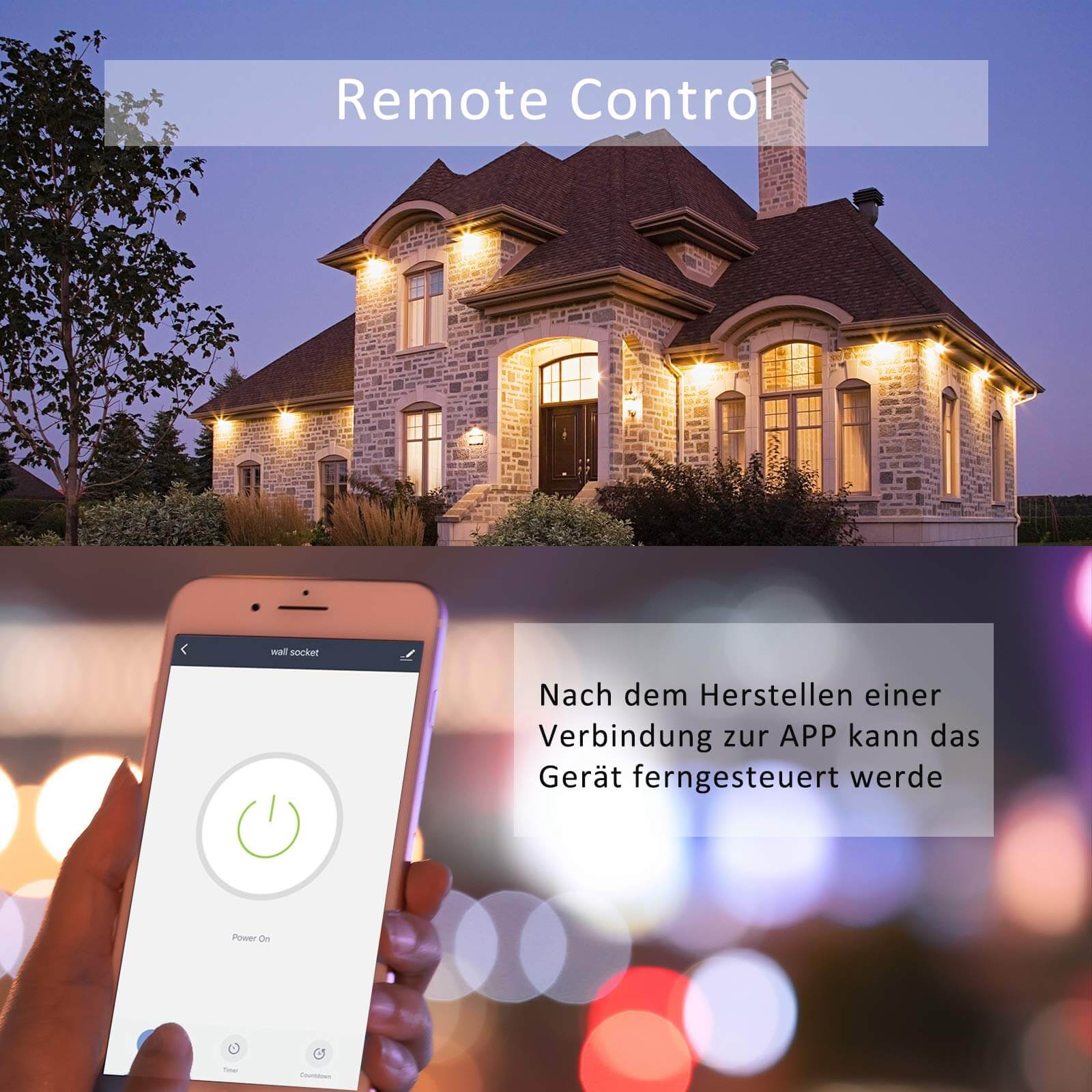 UCOMEN WiFi Socket, IP44 Waterproof, Timer&Voice Control, Compatible with Alexa, Google Home, Smart Life APP, 2.4GHz