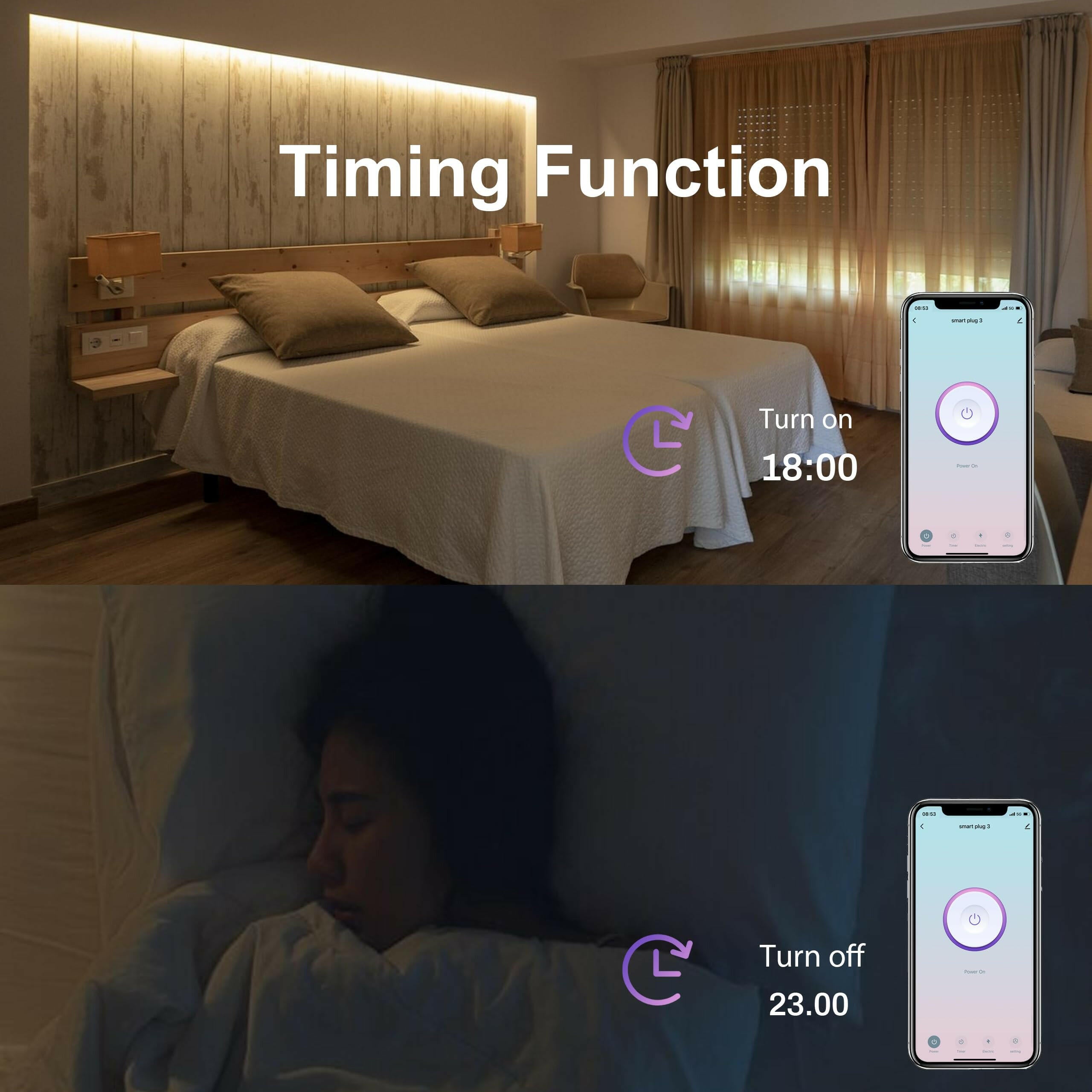 UCOMEN Wi-Fi-Außensteckdose, IP44 wasserdicht, Stromüberwachung, Smart Life APP, 16 A 3680 W, 2,4 GHz, für Außenbeleuchtung, Gartengeräte, Weihnachtsdekorationen, 1/2/4er-Pack